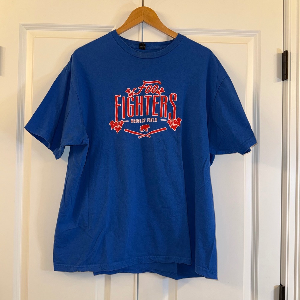 Foo Fighters‎ Wrigley Field Chicago Cubs Baseball Concert T Shirt XL